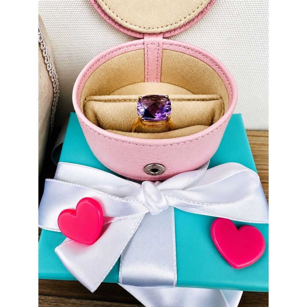 Tiffany & Co. Pink Leather Jewelry Box